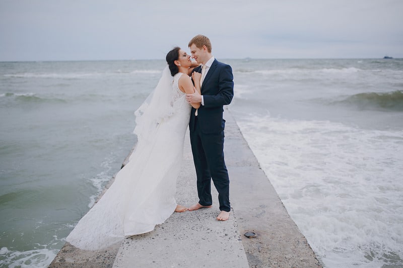wedding at a beach in charlevoix